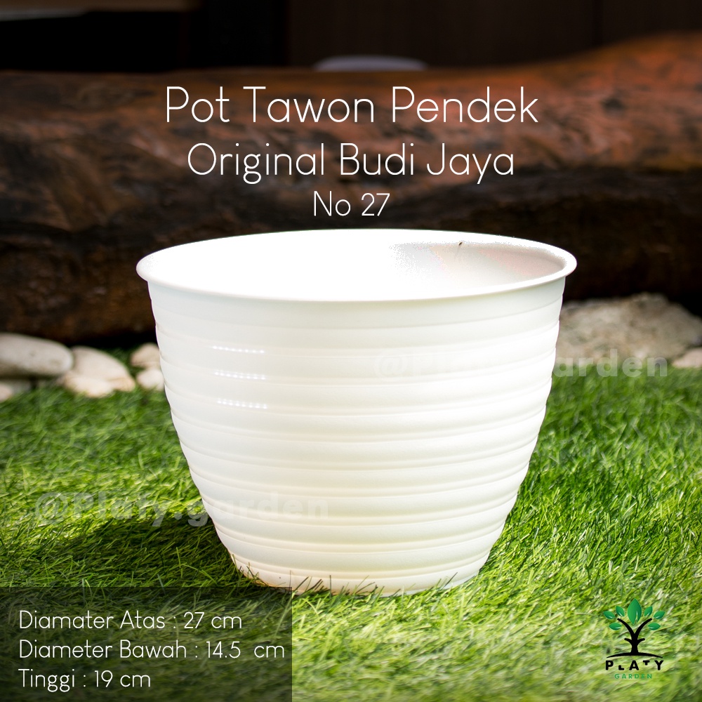 Pot Tawon Original Budi Jaya 21cm,  24cm &amp; 27cm Pendek | Pot Tanaman Hias  Merk Tawon