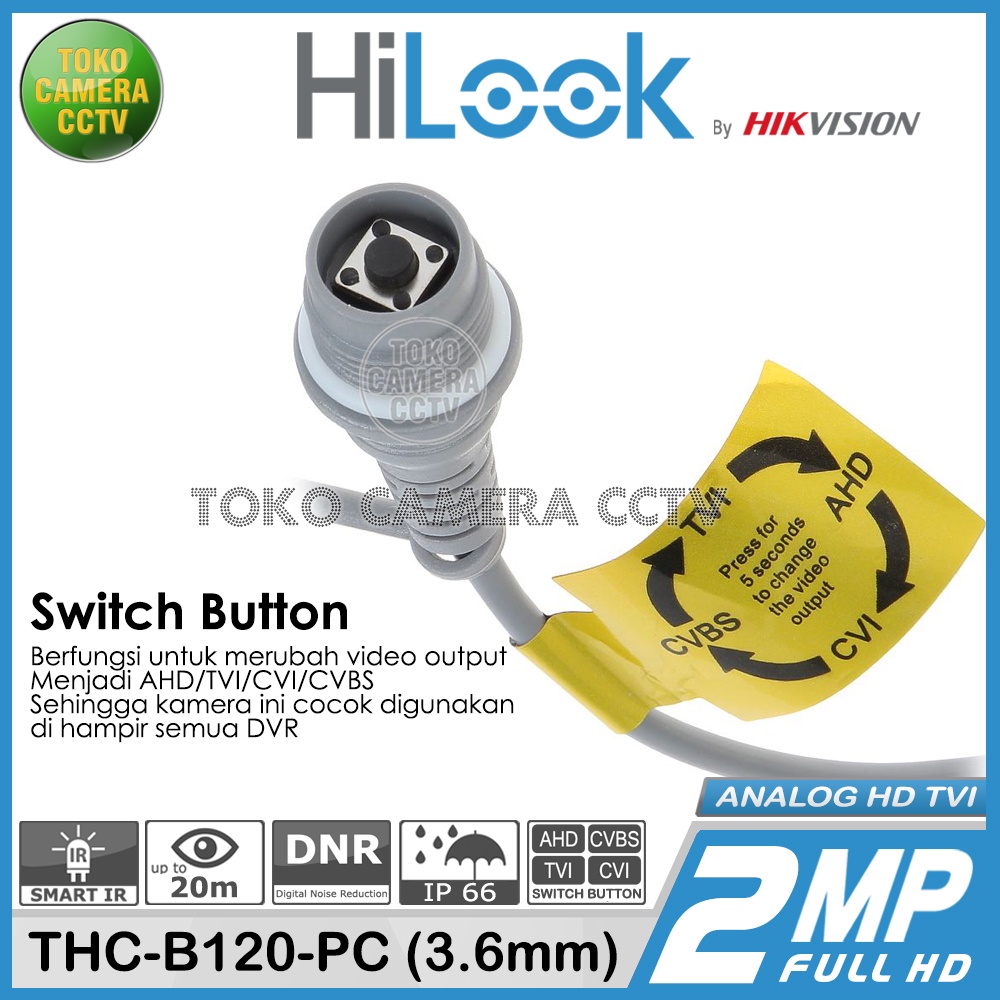 KAMERA CCTV OUTDOOR 2MP HILOOK THC B120 PC