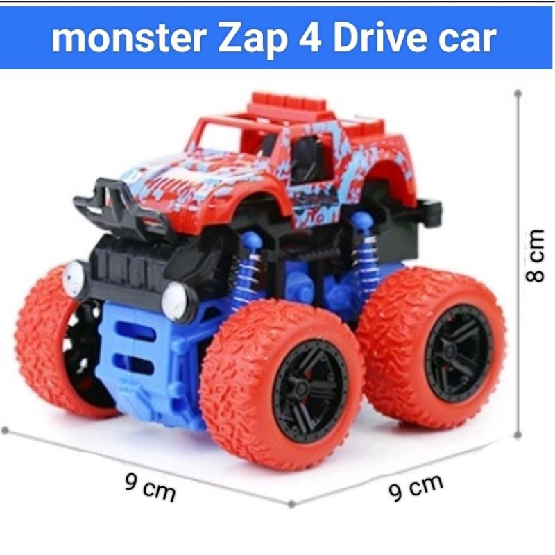 mobil off road monster zap Dino &amp; police car  mainan anak