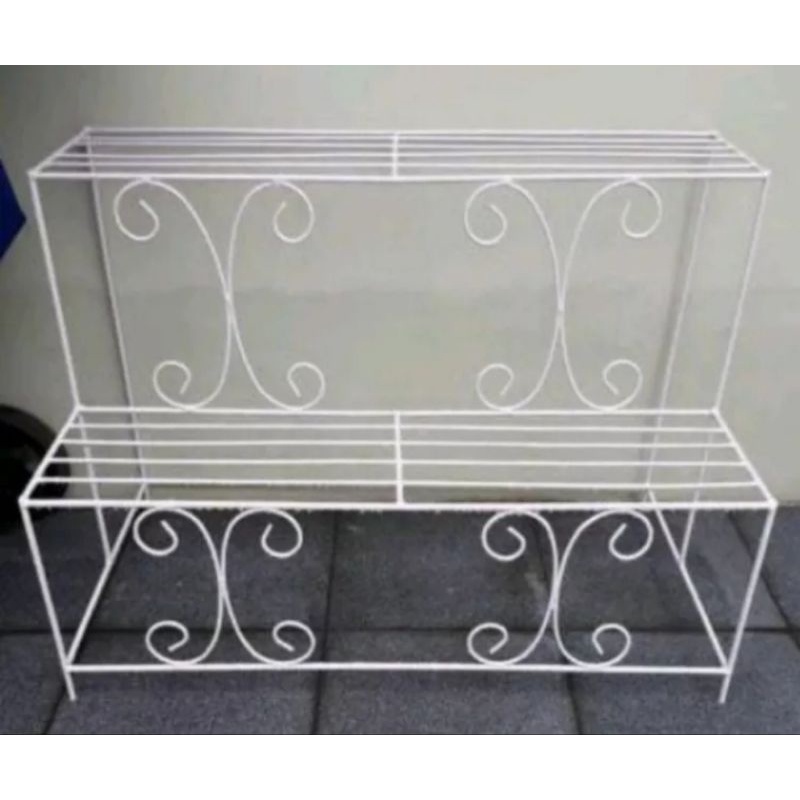 RAK BUNGA BESI  /RAK BUNGA SUSUN 2 / RAK BUNGA MURAH