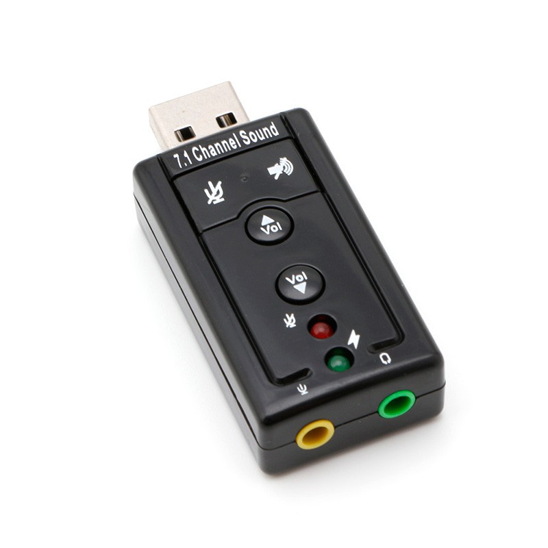 Btsg Adapter Sound Card Eksternal 7.1 Channel 3d Warna Hitam Untuk Pc / Laptop