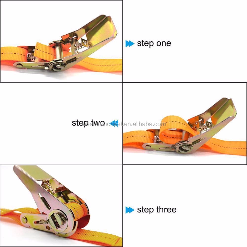 Tali Pengikat Barang Motor 1&quot; 4M Cargo Lashing Belt Rachet Tie Down