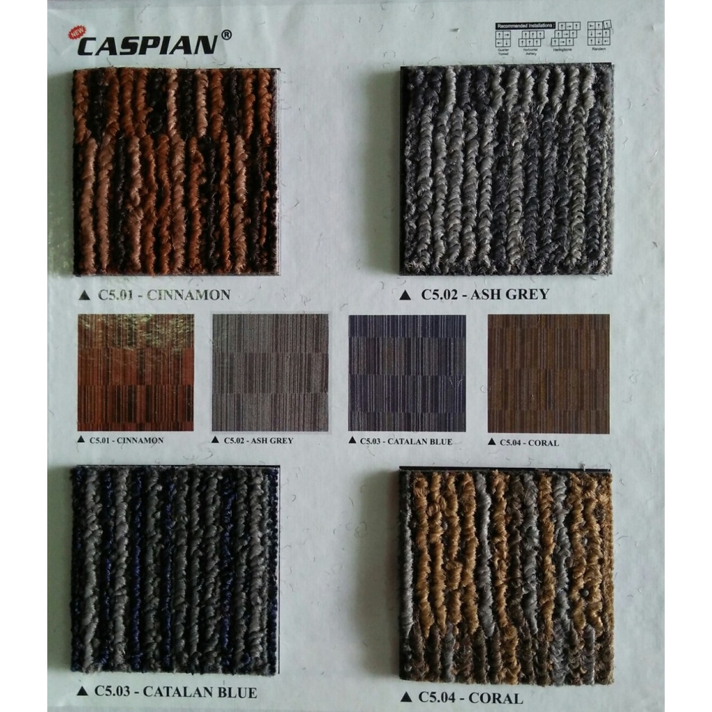 Karpet Tile untuk Kantor Caspian Tebal 5mm