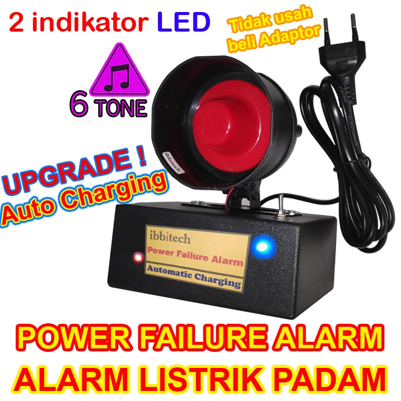 POWER FAILURE ALARM Alarm Listrik Padam Alarm Mati Lampu RECHARGEABLE