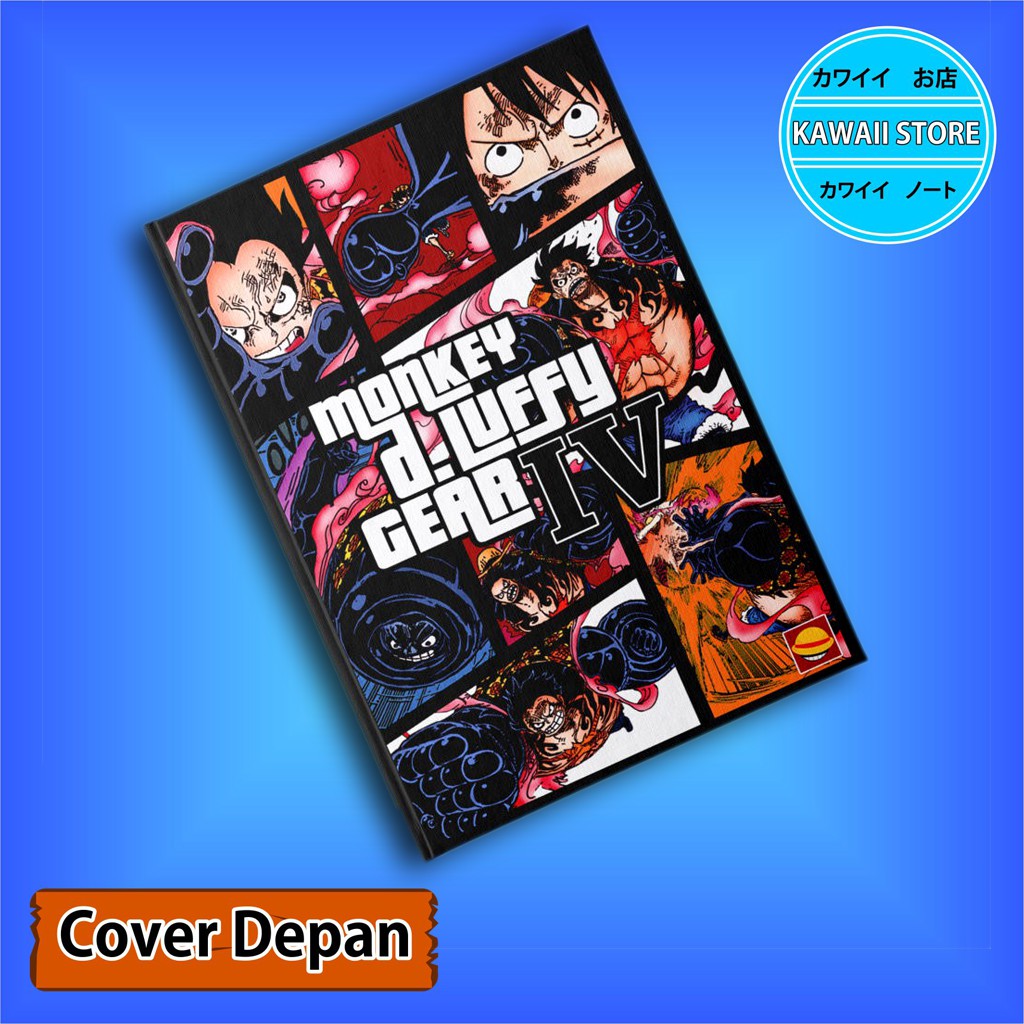 

Notebook / Pocket book Hard Cover Anime One Piece LUFFY GEAR 4TH uk A5 & A6 / Notes Book