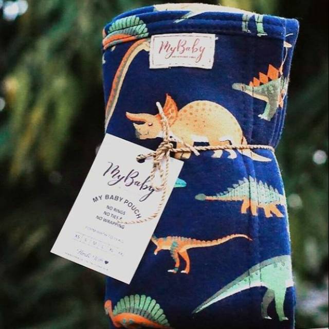 Gendongan kaos geos mybabypouch motif dino