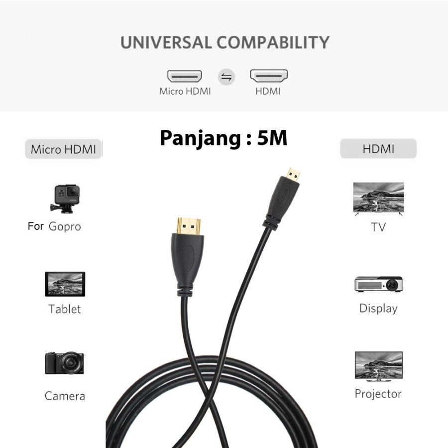 Kabel HDMI to Micro HDMI 5meter