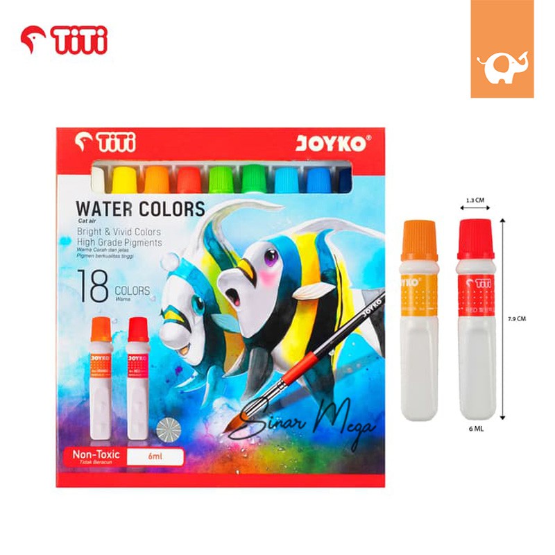 

Joyko Titi Water Color Cat Air WAC-6ML-18 Warna Colors Murah Berkualitas