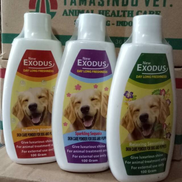 Exodus Dog 100gr Bedak Anjing Perawatan Kulit New Skin Care Dog Puppy