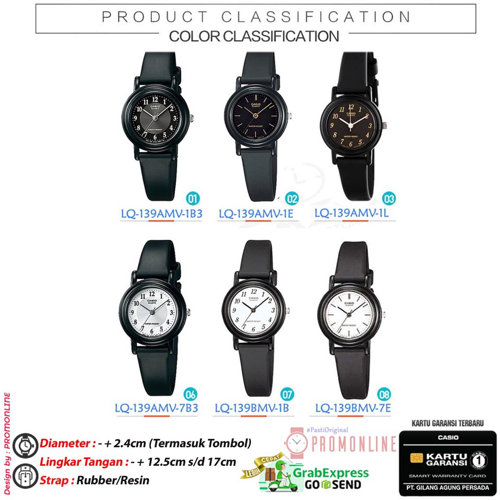 Jam Tangan Casio Original LQ-139AMV / LQ139AMV - Wanita - Analog - Karet LQ-139AMV-1LDF