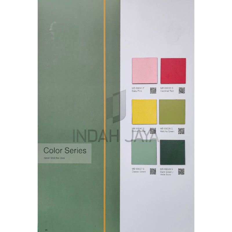 AICA HPL MB Collection - Color Series Warna Solid Doff Glossy