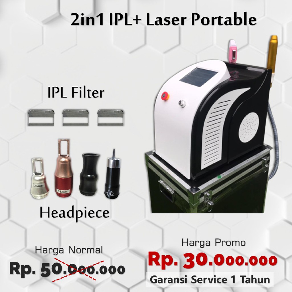 2 in 1 picolaser + ipl picolaser menghapus tato menghilangkan flek alat kecantikan