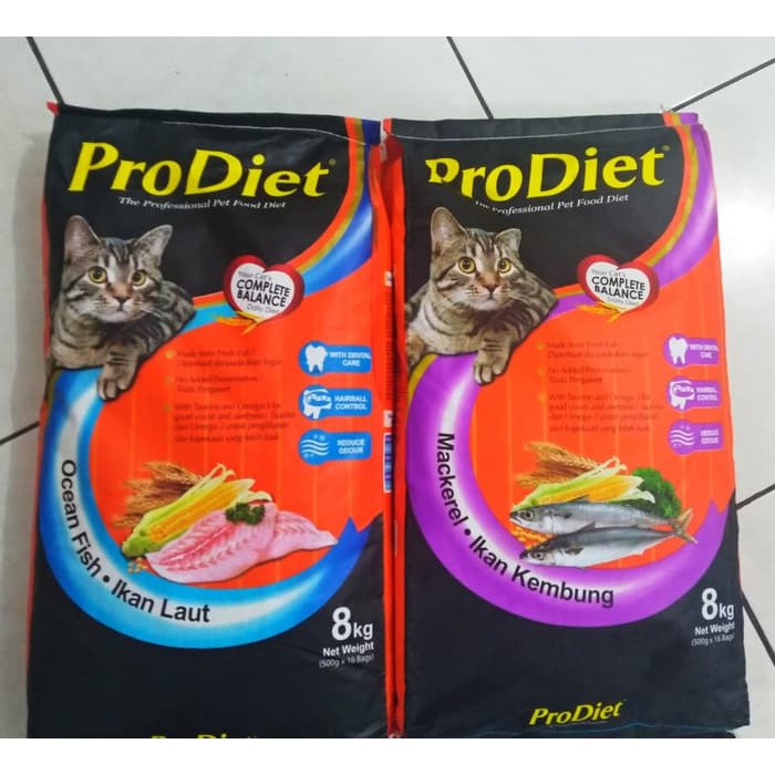 Makanan Kucing ProDiet 500g Ocean Fish Mackerel Chicken Tuna Pro Diet