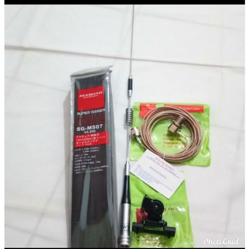 Jual Paket Antena Mobil Rig Ht Diamond Sg M Plus Breket Kabel