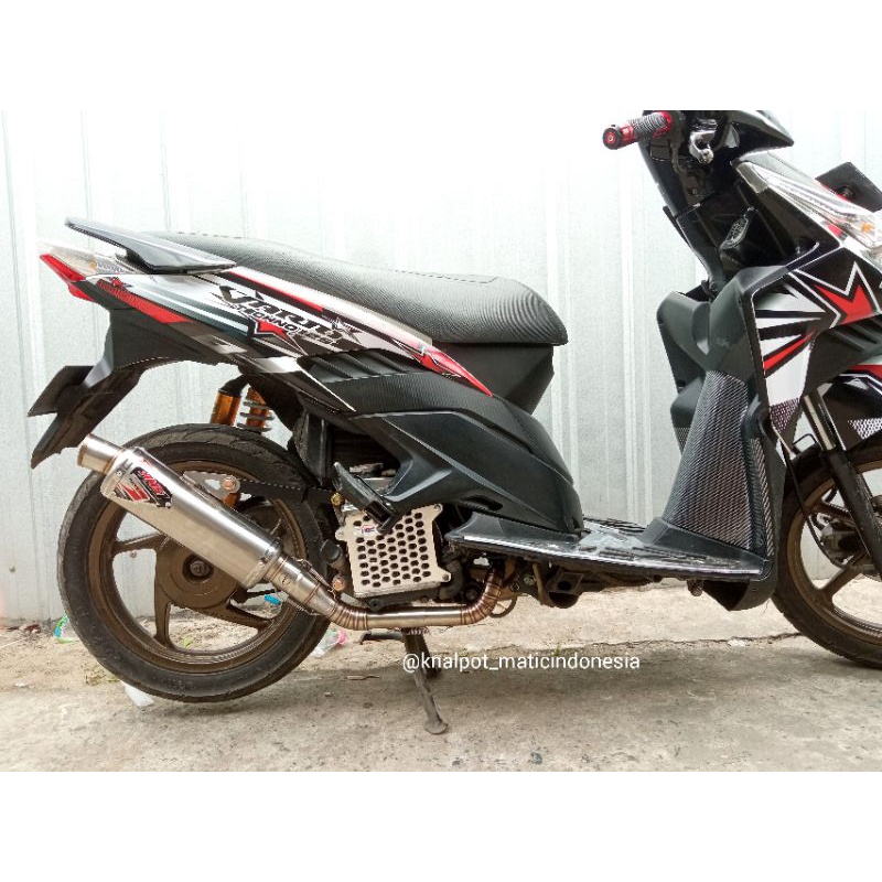 KNALPOT AMS1 RACING OVAL VARIO 110 KARBU / VARIO 110 INJEKSI