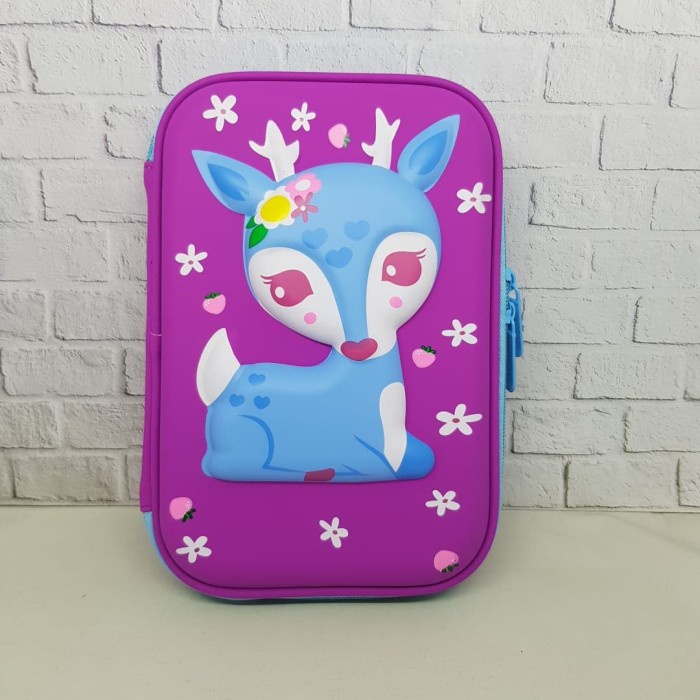 

Tempat pensil kotak pensil tempat organiser smiggle model Rusa - Ungu promo