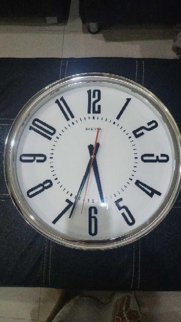 Jam Dinding Sakana 012c-3 With Quartz Movement Diameter 40cm Bagus