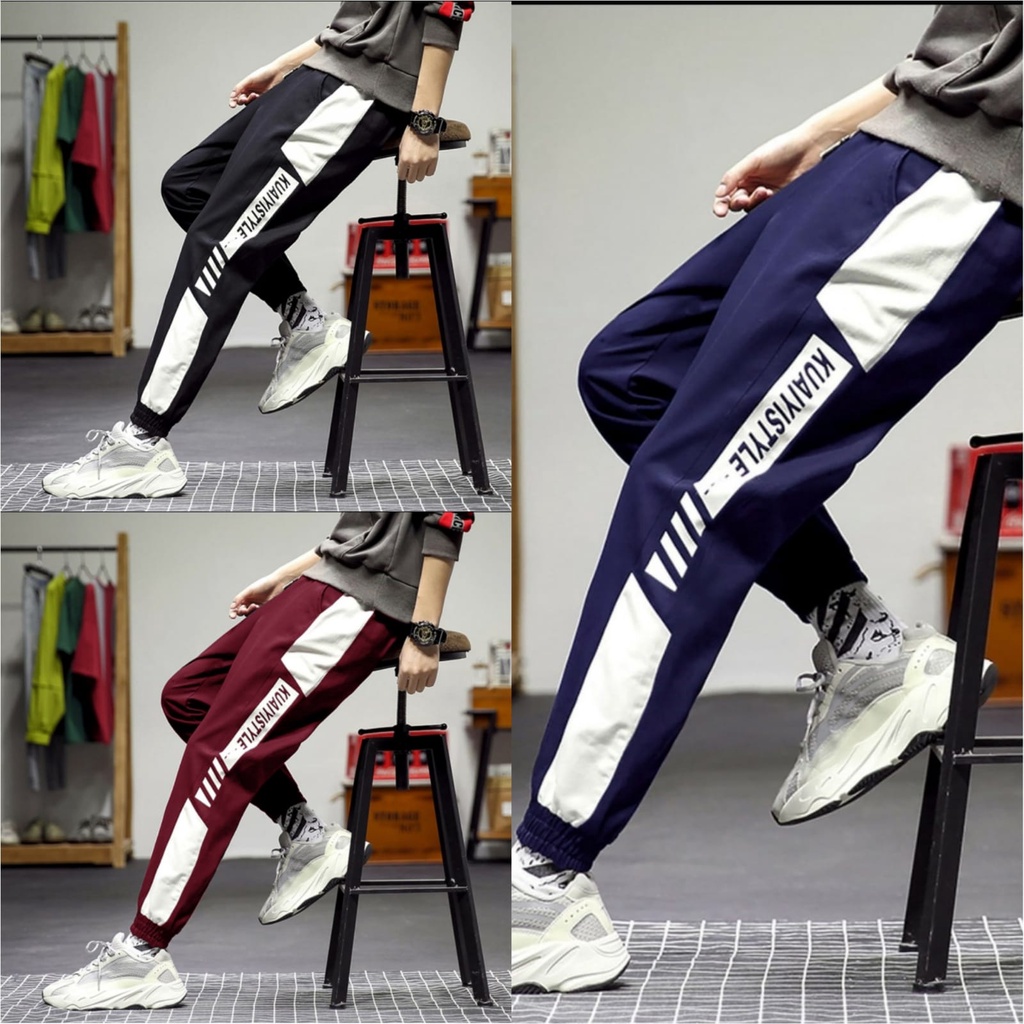 CELANA PANJANG PRIA DISTRO TRAINING CASUAL KEKINIAN JOGGER KUAYI SS