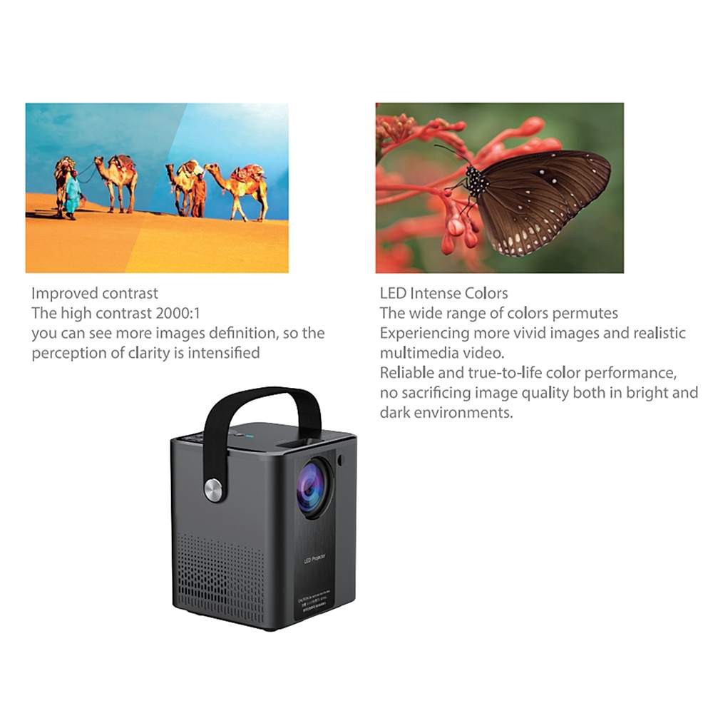 Myma terbaru Smart C500 WIFI Proyektor 1080P Full HD 5000 Lumens Portable Koneksi Ponsel Home Theate