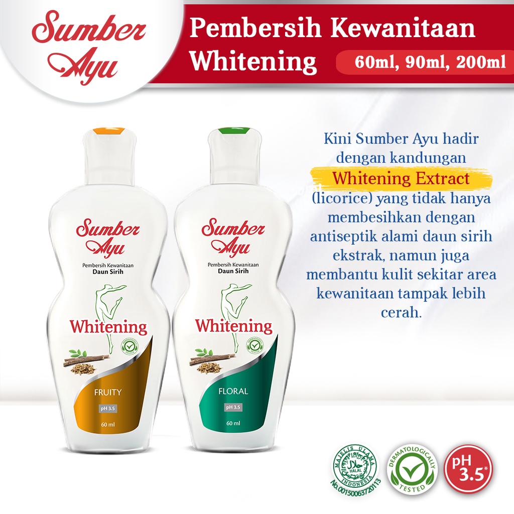 Sumber Ayu FHW Pembersih Kewanitaan Daun Sirih | Whitening | Deo Protect 50ml &amp; 90ml