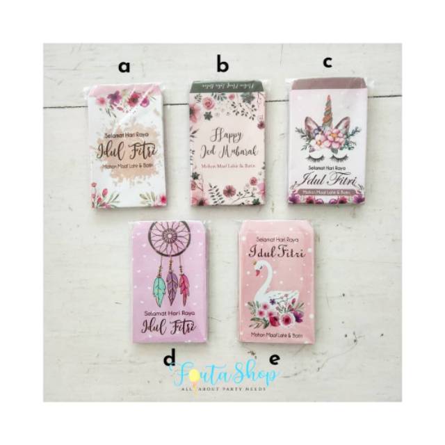 

AMPLOP LEBARAN HARI RAYA LUCU SHABBY MOTIF UNIK