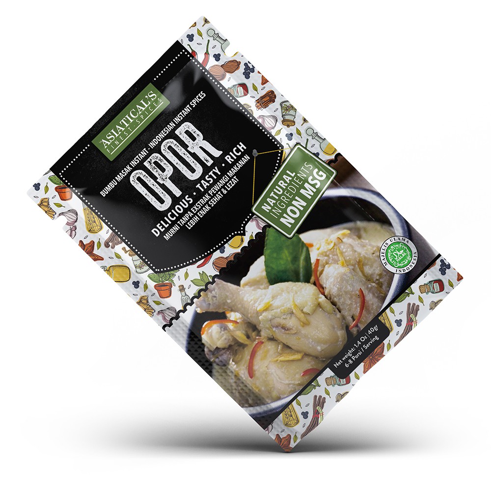 

OPOR Bumbu masak instan Bumbu Dapur Spices NON MSG 40gr Asiaticals