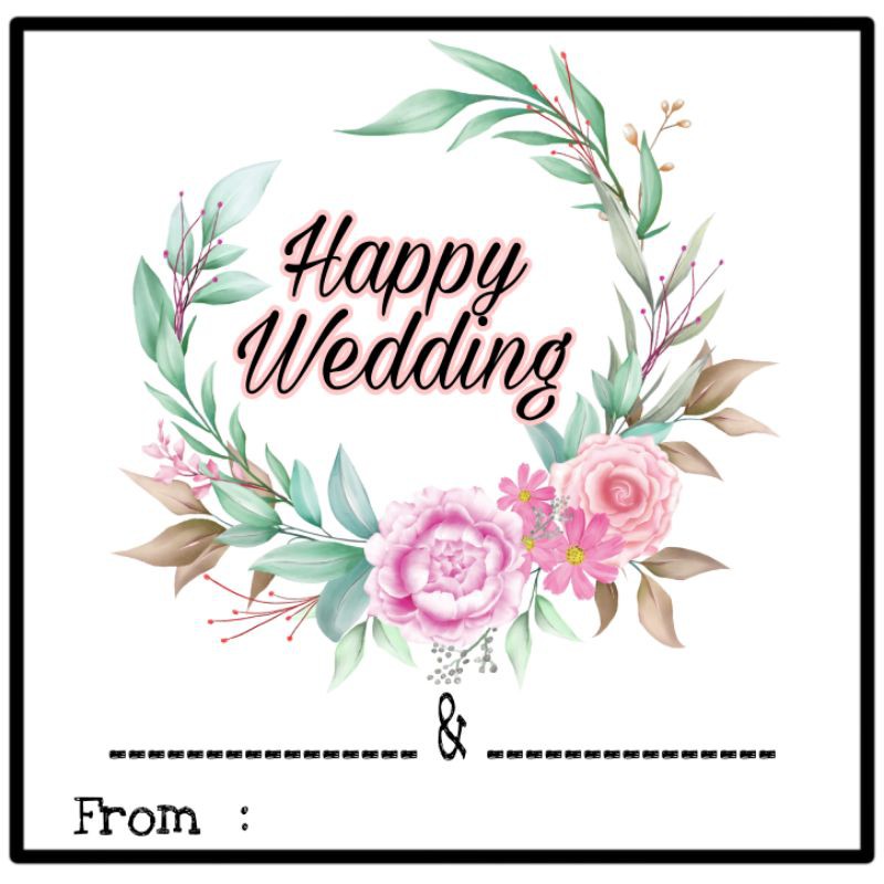 Jual Kartu Ucapan "Happy Wedding" Indonesia|Shopee Indonesia