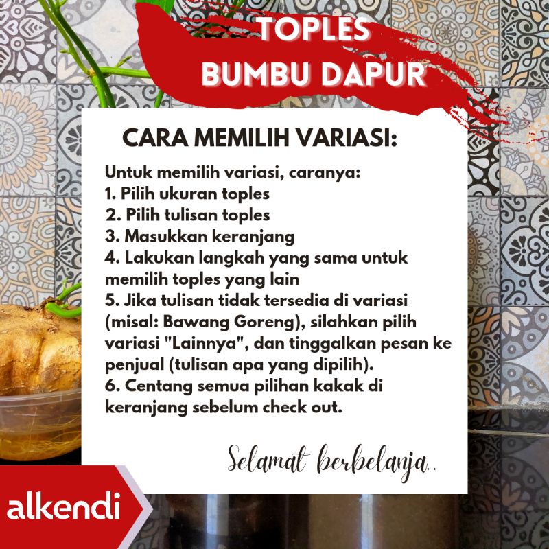 [TABUNG] TOPLES BUMBU DAPUR - NATURAL || TUTUP BENING - NATURAL