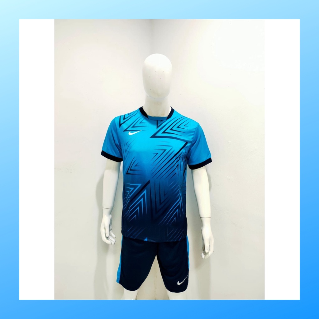 jersey futsal pria kaos sepak bola baju dan celana setelan wanita dewasa t-shirt outfit seragam jarsey kostum olahraga pakaian apparel print sport jersy soccer casual jersi suit NK160 turqis