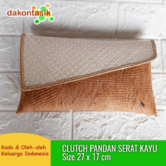 DAKONTASIK - Clutch Serat kayu anyaman pandan