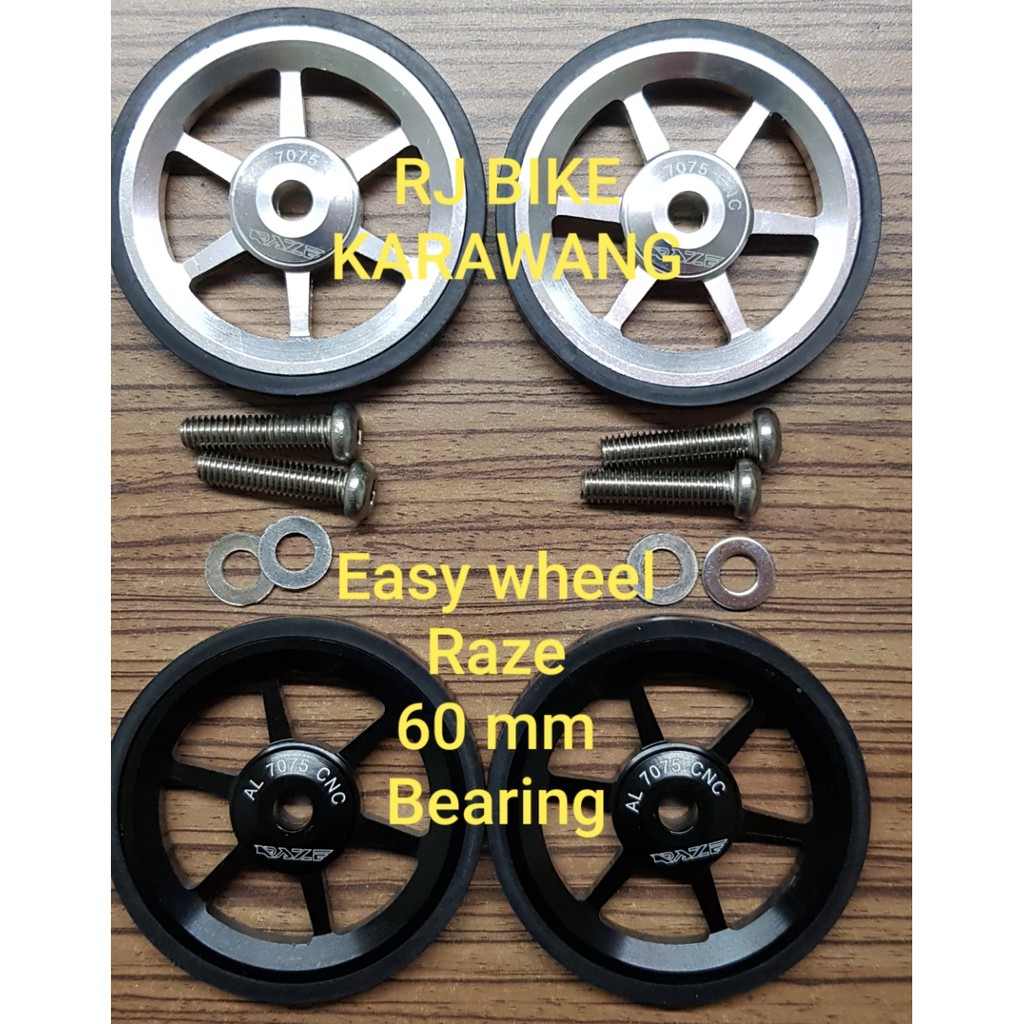 Easy Wheels Raze CNC Alloy Easy Wheel Folding Bike Roda untuk pikes brompton threesixty dan lainnya