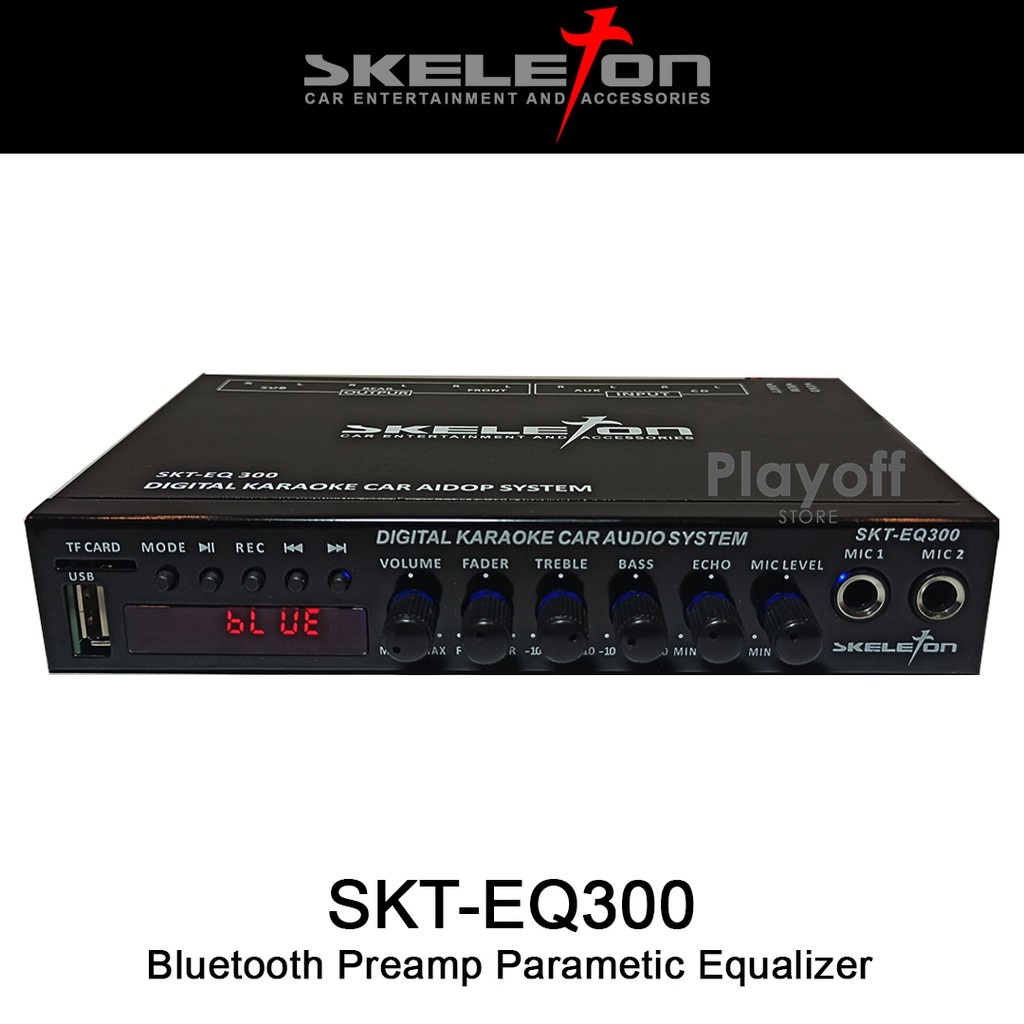 Bluetooth USB Parametric Equalizer Preamp Karaoke Mobil Skeleton SKT-EQ300