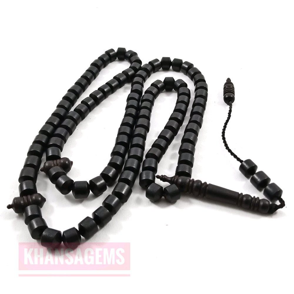 Tasbih Kayu Galih Kelor Hitam Model Silinder