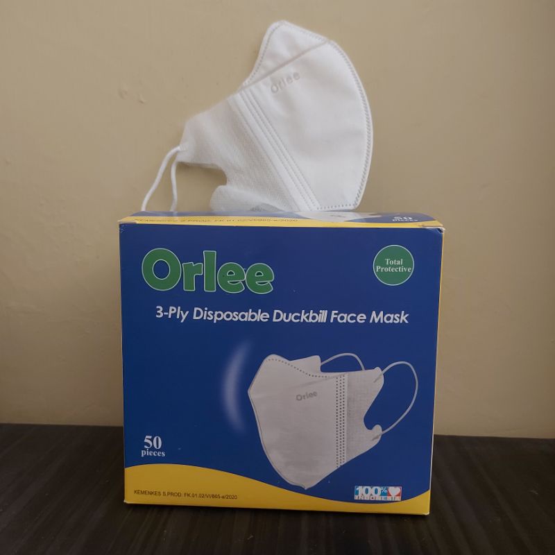 Masker Orlee Putih Duckbill isi 50pcs Masker Orlee