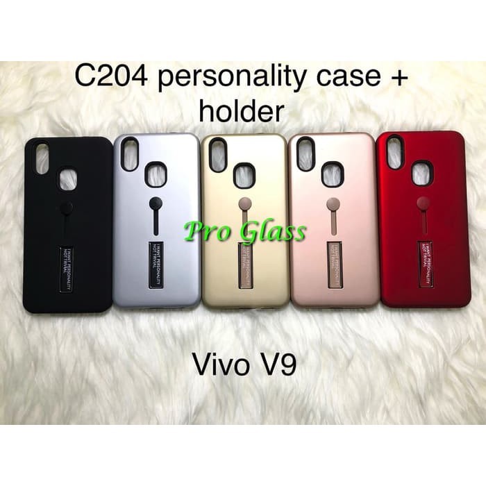 C204 VIVO V9 Personality i-ring Case + Stand Holder Matte Case