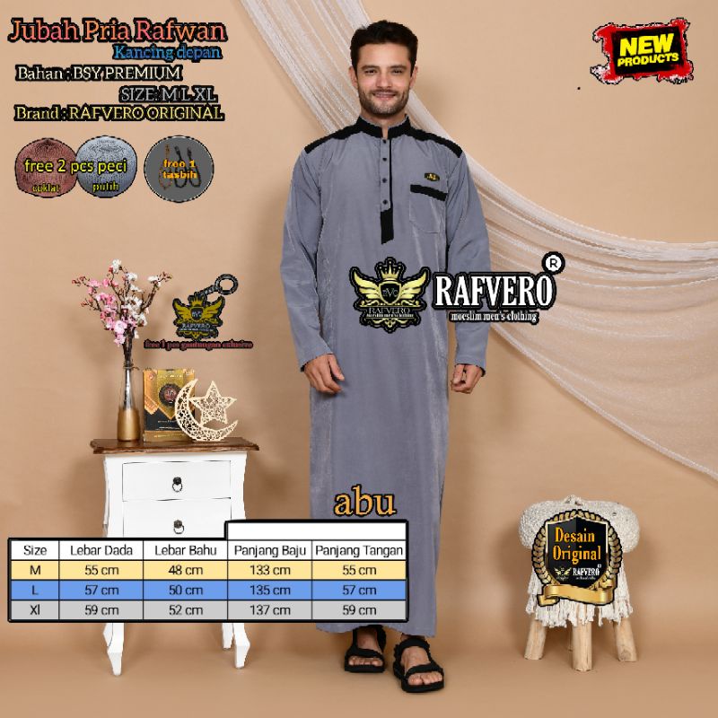 Gamis Jubah Pria RAFWAN ORIGINAL RAFVERO - Gamis Pria Terbaru