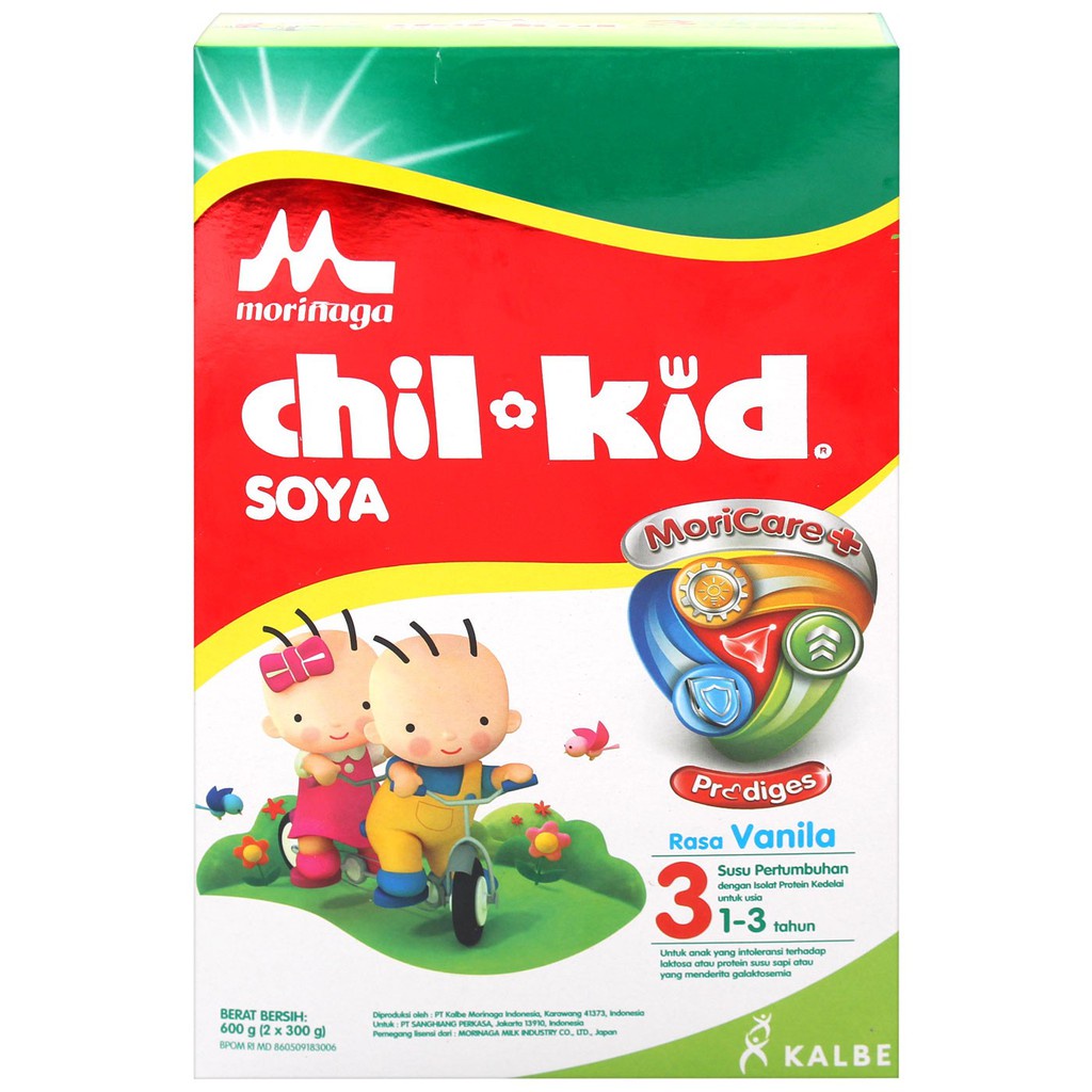 Morinaga Chil Kid Soya 3 600 gr - Susu Anak Alergi 1-3 Tahun