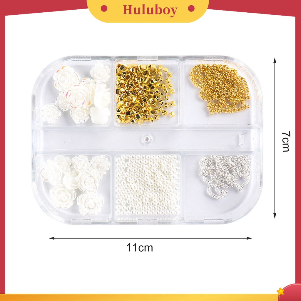 Huluboy Huluboy♡ Rantai Berlian Imitasi Bahan Metal Untuk Dekorasi Nail Art