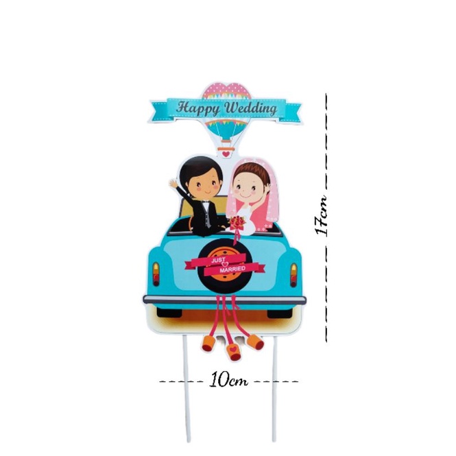 Cake topper toper kue cake nasi tumpeng puding happy wedding