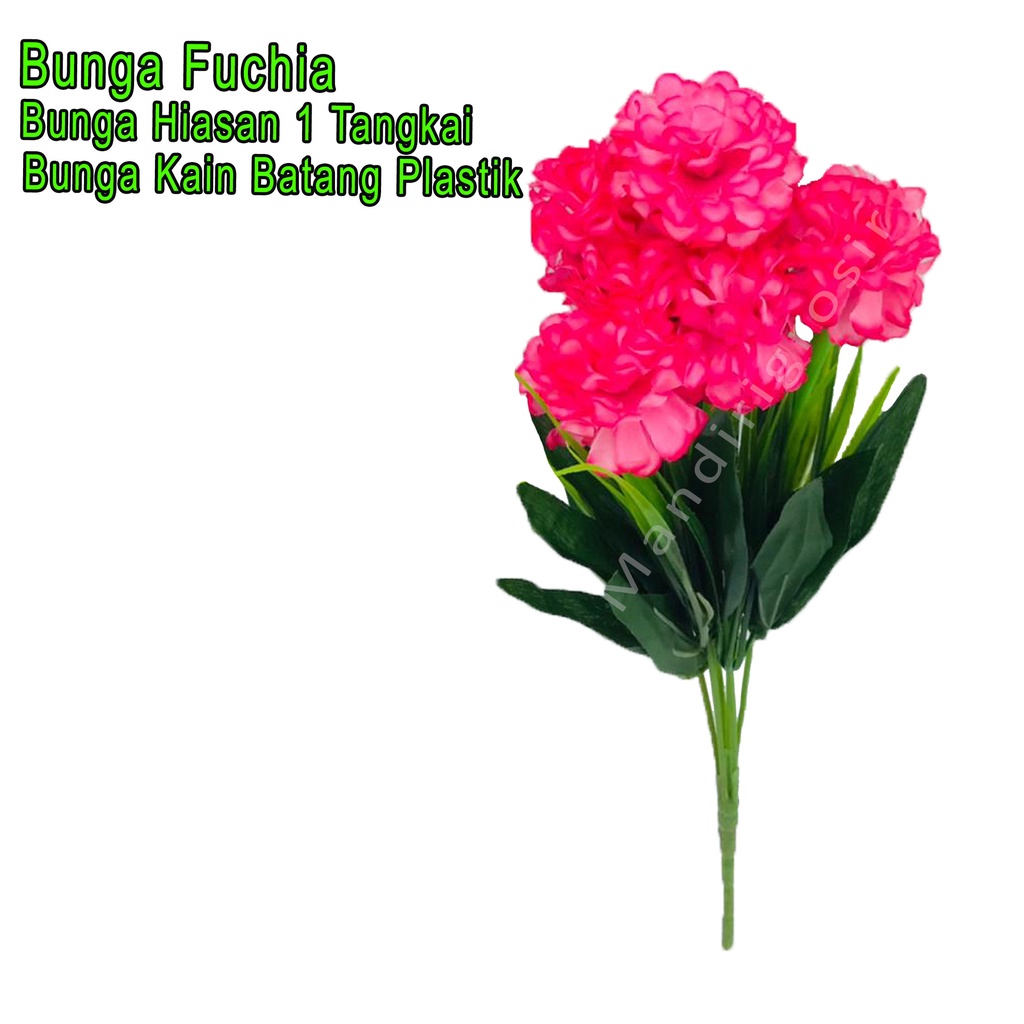 Bunga Hiasan *Bunga Hydrangea * Bunga Kain Batang Plastik *1 tangkai