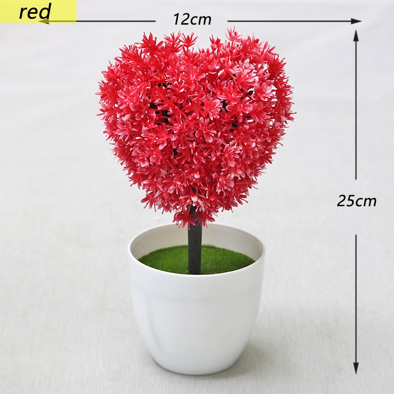 Retaily PT33 Pot Tanaman Hias Bunga Hias Plastik Bentuk Love Ornamen Pot Bongsai