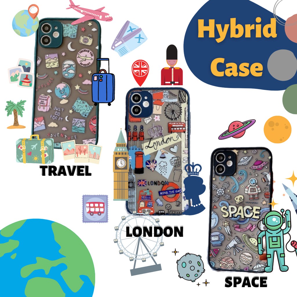 Travel Hybrid Hard Case Oppo A3s A15 A15s A5s A7 A12 A11k A33 A53 A52