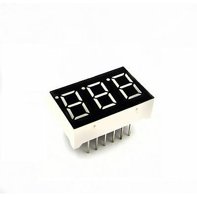 7 Segment 3 Digit 0.36&quot; Red Seven Segment Anode 0.36 Inchi Merah Anoda