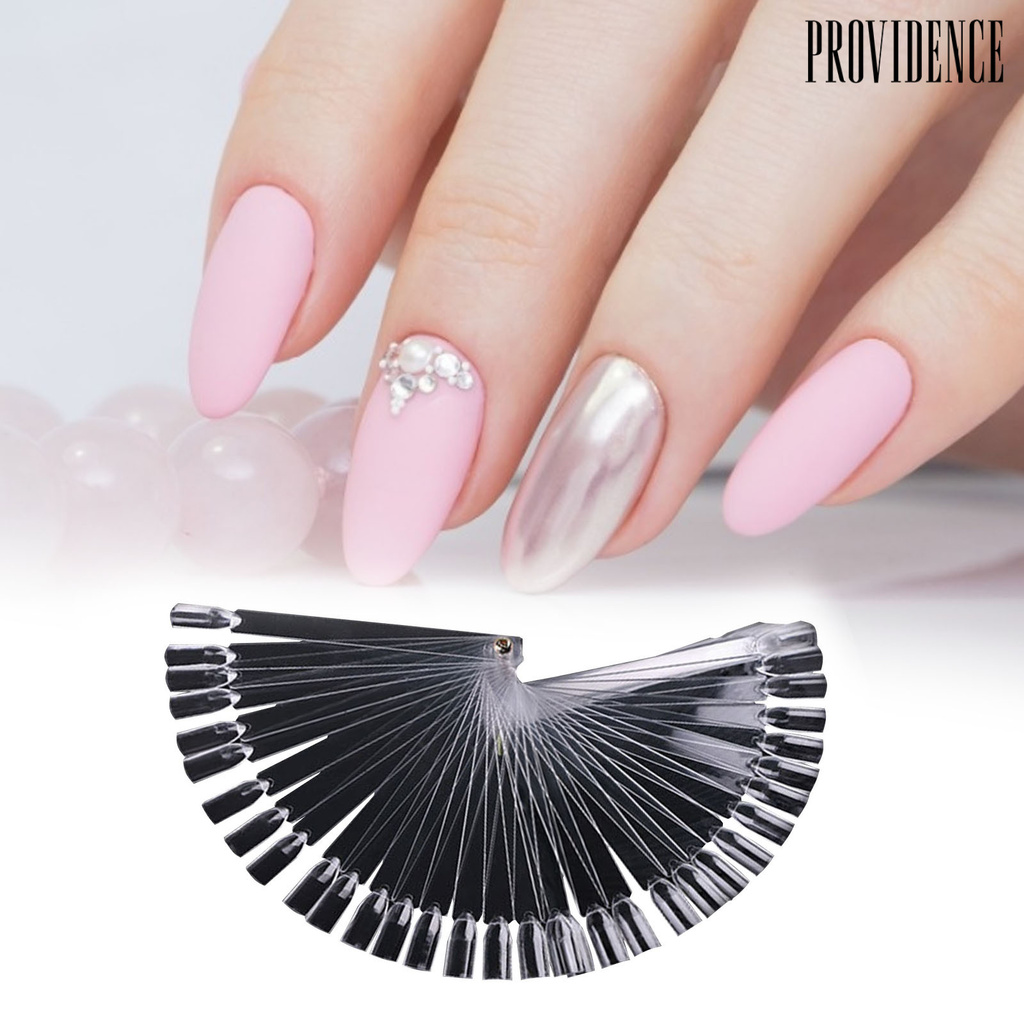 Providence 50pcs / Set Kartu Warna Transparan Reusable Untuk Nail Art / Manicure Diy