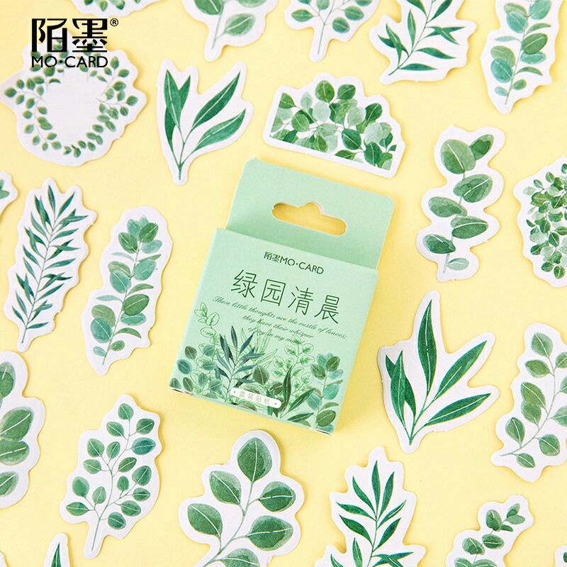 

Stiker kertas dekorasi scrapbook journal sticker aesthetic motif leaf1