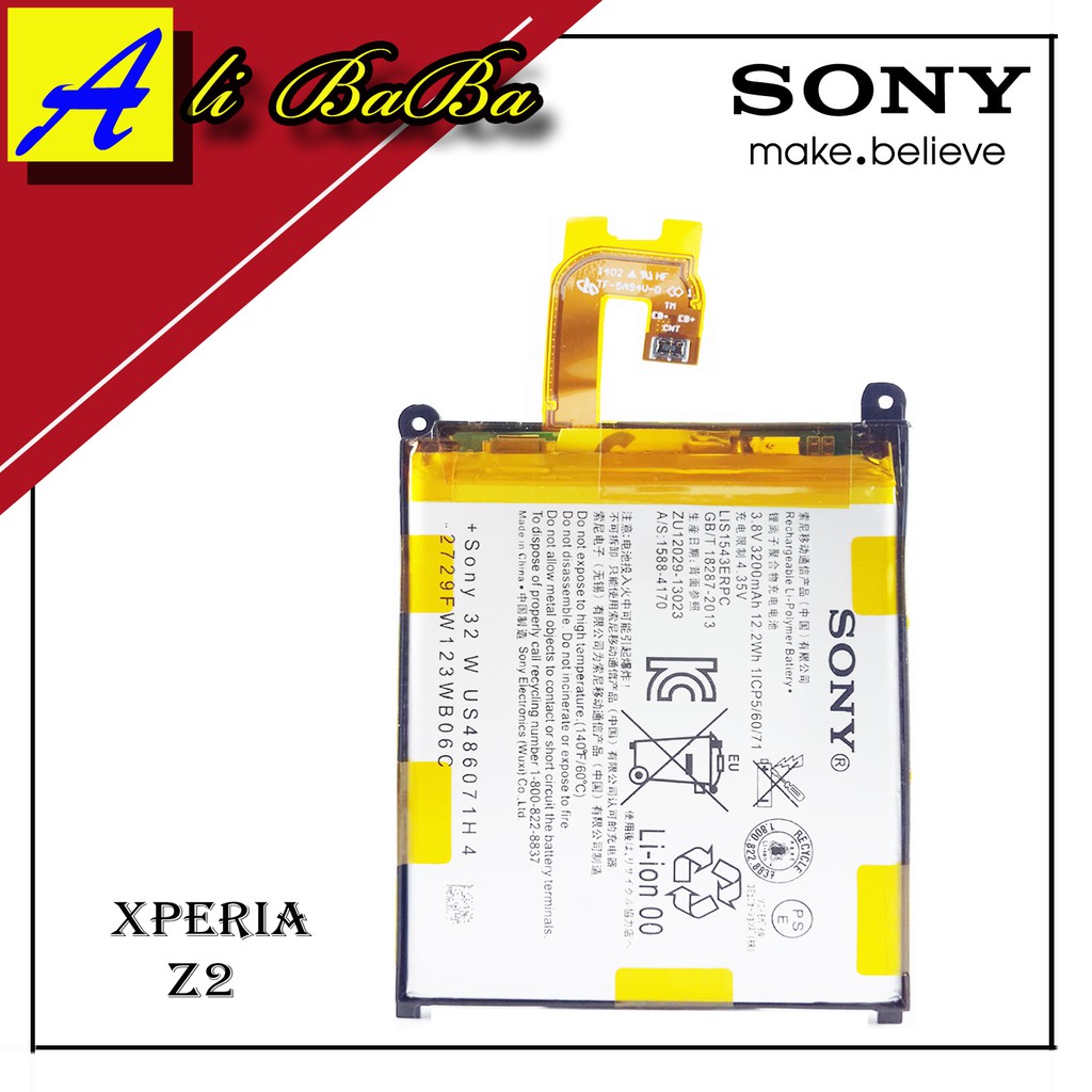 Baterai Handphone Sony Xperia Z2 L50 Batre HP Battery Sony Xperia Batu Batre Z2 Original
