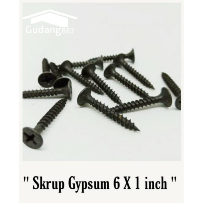 Skrup Gypsum / Screw Gypsum 6X1 Inch / Skrup Papan 1000 Pcs