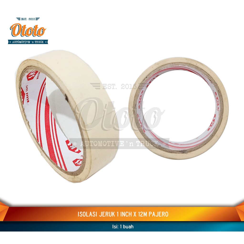 

Isolasi Kertas 1 inch x 12m Jeruk Pajero - selotip Lakban lem