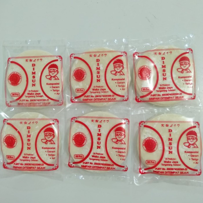 

Sambal-Aneka- Dinsum Bulat Tipis Lentur,Elastis Diameter 8Cm 100%Halal -Aneka-Sambal.