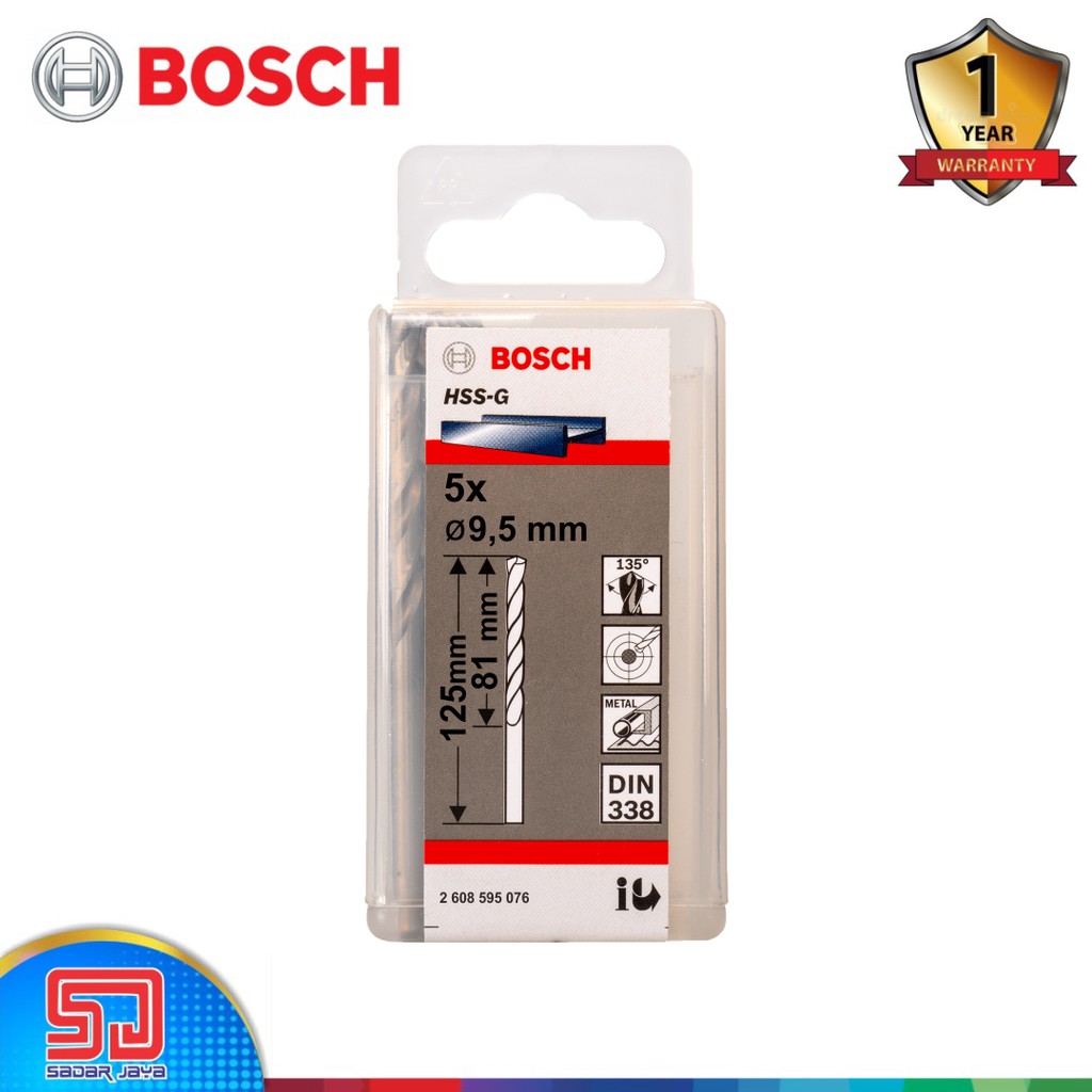 Bosch Mata Bor Besi TwistDrill HSS-G 9 - 13 mm